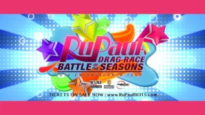 RuPaul's Drag Race Battle of the Seasons 2016 Extravaganza Tour poster. Gay men travel advice for the best drag shows. Tickets on sale now.
