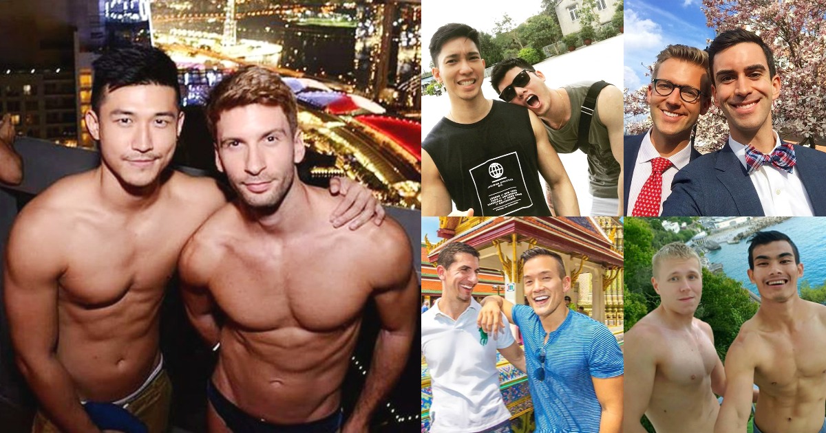 Gay white couple asian Celeb Couples