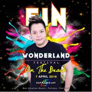 DJ Gappy at Fin Wonderland Festival, a gay beach party in Pattaya, Thailand. Gay travel advice for gay men.