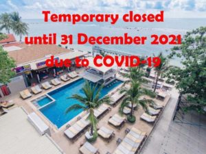 Ark Bar Beach Resort, gay-friendly hotel, pool view. Temporarily closed due to COVID-19 until December 31, 2021. Beachfront hotel.