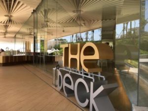 The Deck sign at Veranda Resort Pattaya - MGallery, a gay-friendly hotel. Modern design, stylish interior, and inviting atmosphere.