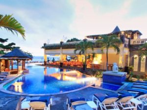 Pelangi Bali Hotel & Spa pool view. Gay-friendly hotel with luxurious amenities, perfect for gay men travel in Bali. Relaxing spa & ocean views.