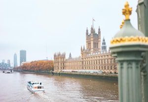 Westminster, London: Houses of Parliament view from the Thames. Point A Hotel London Westminster is a popular budget gay hotel nearby.