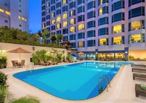 Millennium Hotel Sirih Jakarta, a gay-friendly hotel, features a pool, sun loungers, and city views. A perfect spot for gay travelers.