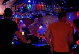 Gay bar scene: Men at the bar in Twist. Nightlife, travel advice, and entertainment for gay men. 1-28.jpg.