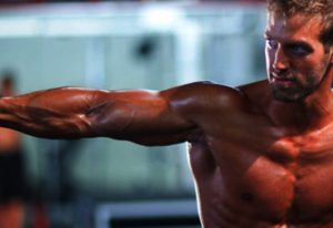 Muscular man at Beijing Power Spa. Gay travel: Beijing's spas offer a place to relax and meet other gay men. Fitness and wellness.