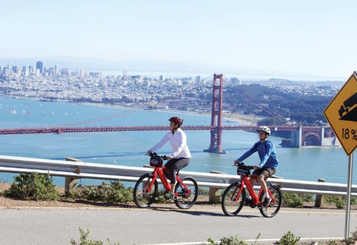 golden gate bridge bike tour San Francisco to sausalito