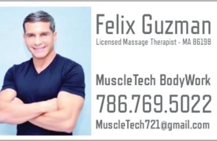MuscleTech Bodywork Massage by Felix LMT: Felix, a handsome massage therapist, offers MuscleTech bodywork. Call 786.769.5022 for info.