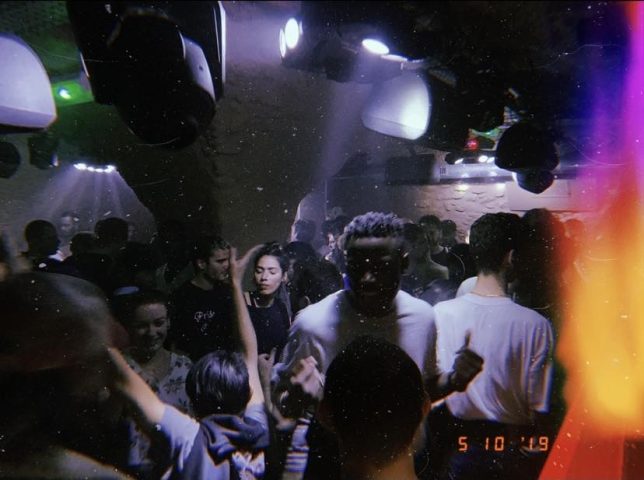 A crowded gay club scene, CUD_02. People dancing under disco lights. Gay travel advice: find the best gay nightlife spots.