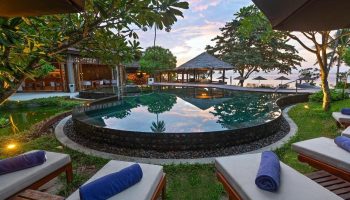 SAii Koh Samui Villas pool view. Serene tropical resort, perfect for gay travel. Loungers, calm water, and lush greenery. 564002184.jpg