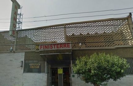 Finisterre Gay Sauna in Mexico. Exterior view of the bathhouse. A popular gay travel destination for men seeking saunas and relaxation.