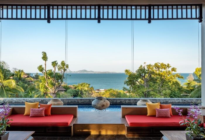 InterContinental Pattaya Resort view. Best beach holiday ideas in Pattaya, Thailand for gay couples. Ocean view from a luxurious suite.