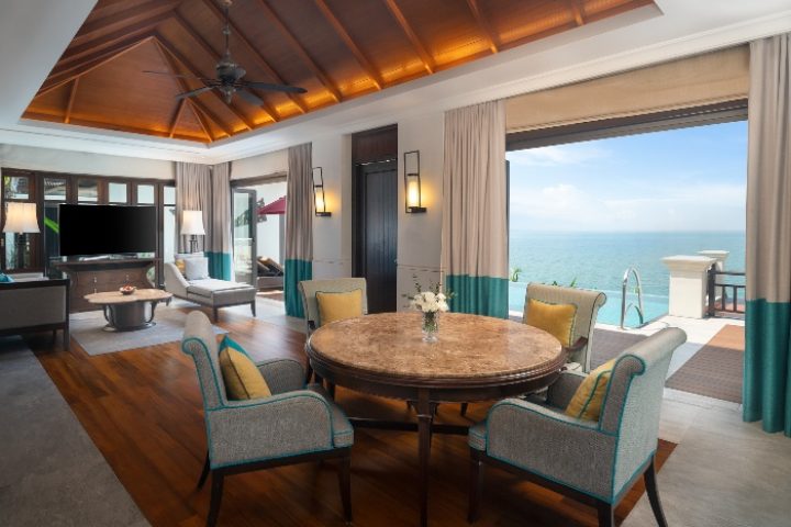 InterContinental Pattaya Resort suite with ocean view. Luxury beachfront hotel is gay-friendly, perfect for gay men travel. IHG Hotel room.