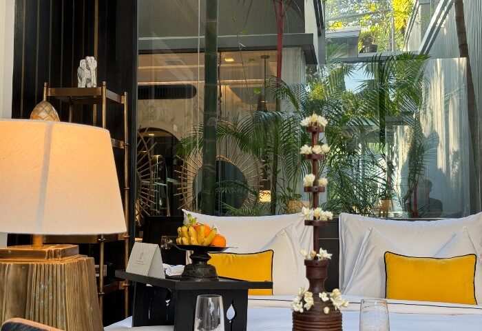Shinta Mani Angkor's Bensley Collection pool villa bedroom. Best gay hotels Siem Reap. Luxury travel for gay men in Cambodia.
