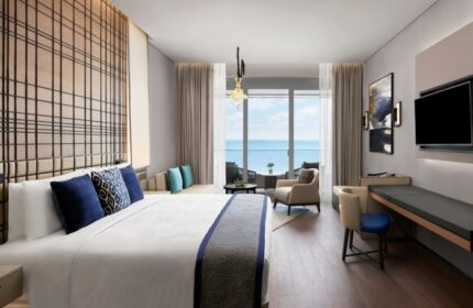 JW Marriott Hotel Istanbul Marmara Sea beachfront room. Luxury gay hotel with sea view balcony, outdoor pool. Best travel advice.