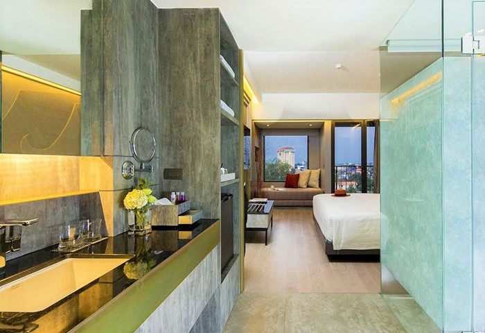 U Nimman Chiang Mai hotel room. Luxury gay travel in Thailand. Big room, great value, money well spent. Modern design.