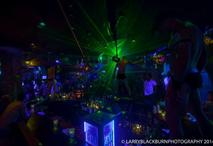 Bourbon St. Pub, Key West: Gay bar scene with live music, dancers, and laser lights. Nightlife for gay men's travel in Florida.