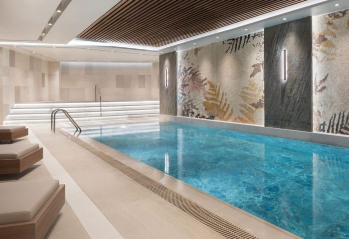 Indoor swimming pool at Burdock Hotel Istanbul, Autograph Collection. A cheap gay-friendly hotel with pool in Istanbul, Turkey.