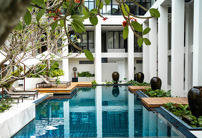 Outrigger Surin Beach Resort, Thailand. Gay hotel in Phuket with private pool suites. Cheap gay hotels for gay men travel advice.