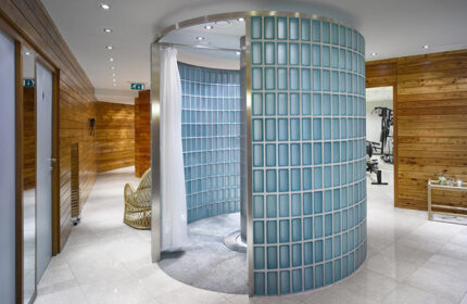 K+K Hotel Fenix gym shower. City Center Prague hotel with gym is a great option for gay travelers. Cheap, old town hotel.