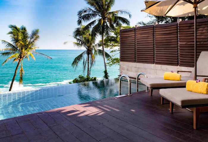 Centara Villas Phuket Hotel pool view. Gay hotel list update this year. Tropical villas with ocean view, perfect for gay travel.