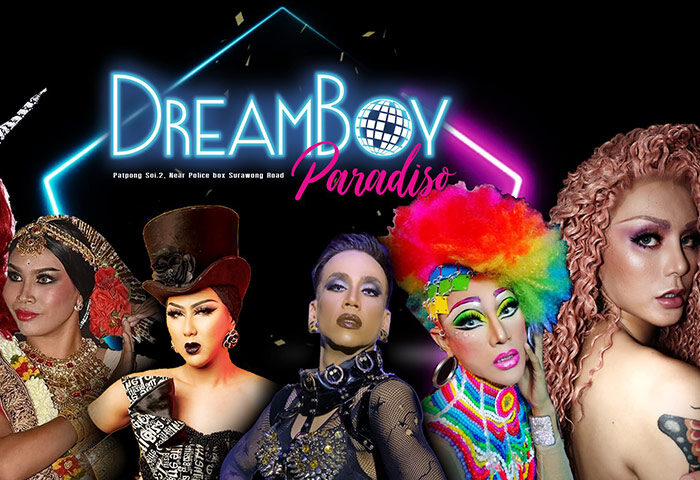 Dreamboy Paradiso Bangkok Go-Go Boys Show. Gay nightlife in Thailand. Performers in drag at the relocated Soi Twilight venue.