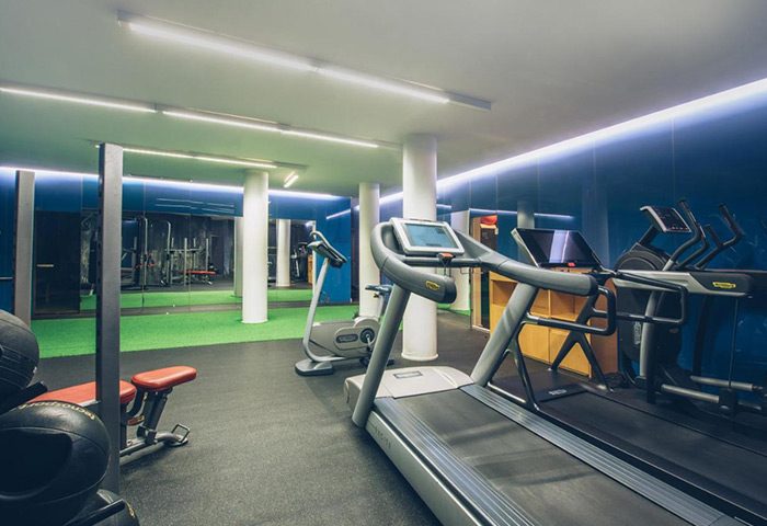 Iberostar Las Letras Gran Via gym. Madrid city center gay hotel with gym, treadmill, exercise bike and weights. Find cheap price!