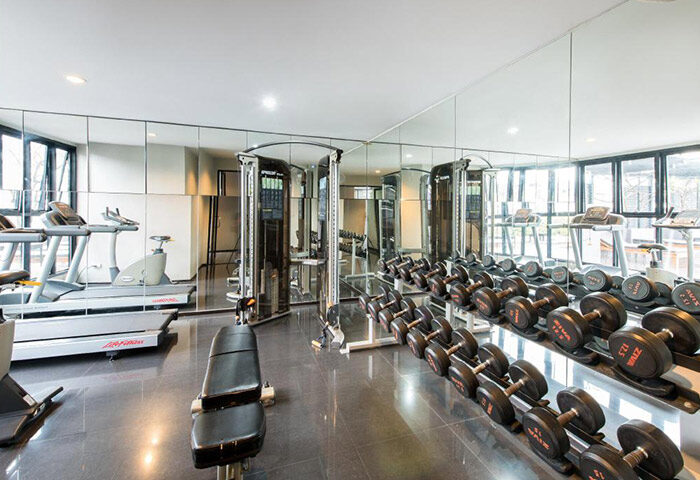 Page 10 Hotel gym in Pattaya City near gay bars. Dumbbells, treadmills, and weight machines for a complete workout. Last-minute fitness!