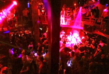 G Bangkok, formerly G.O.D., late-night gay dance club in Silom. Multi-level club with a packed dance floor and people on balconies.