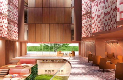 Ibis Styles Bangkok Silom's stylish interior. Gay-friendly, budget hotel in Silom, Bangkok. Features modern design, comfortable seating, and vibrant decor.