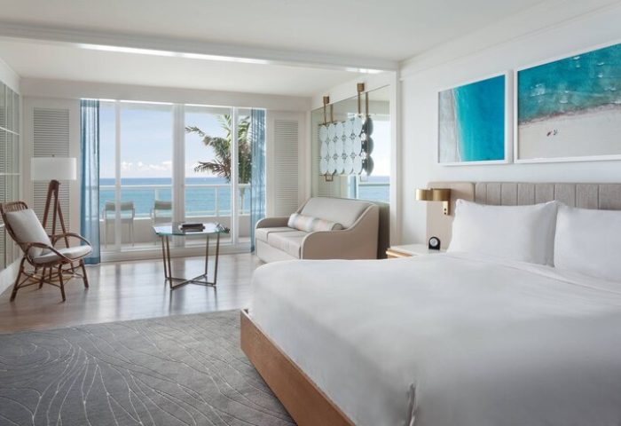 Ritz-Carlton, Fort Lauderdale: Gay-friendly hotel room with ocean view. Balcony, king bed, and modern decor. Perfect for gay travel.