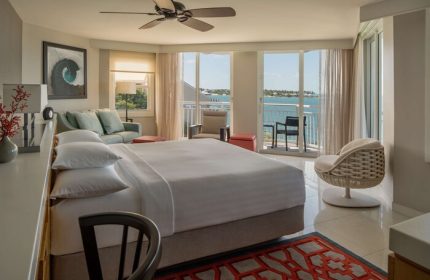 Hyatt Centric Key West Resort & Spa gay-friendly hotel room. Balcony with ocean view. Modern design, bright, and airy. Perfect for gay travelers.