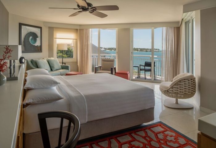 Hyatt Centric Key West Resort & Spa gay-friendly hotel room. Balcony with ocean view. Modern design, bright, and airy. Perfect for gay travelers.