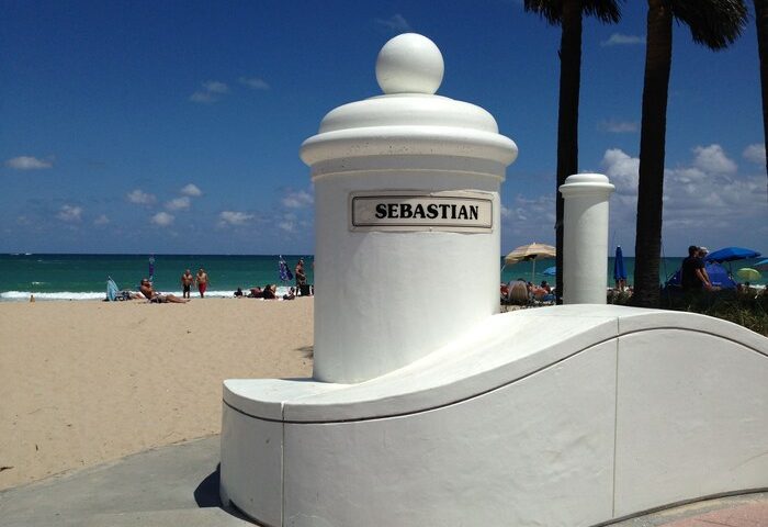 Sebastian Street Beach, Fort Lauderdale. A gay-friendly beach near Cheston House, a clothing-optional all-male guesthouse.