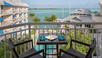 Hyatt Centric Key West Resort balcony view. Relax at this gay-friendly hotel and spa. Enjoy the ocean view from your room.