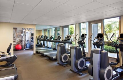 Opal Key Resort & Marina gym. Gay-friendly hotel fitness center with treadmills, elliptical machines, and weights. Key West travel advice.