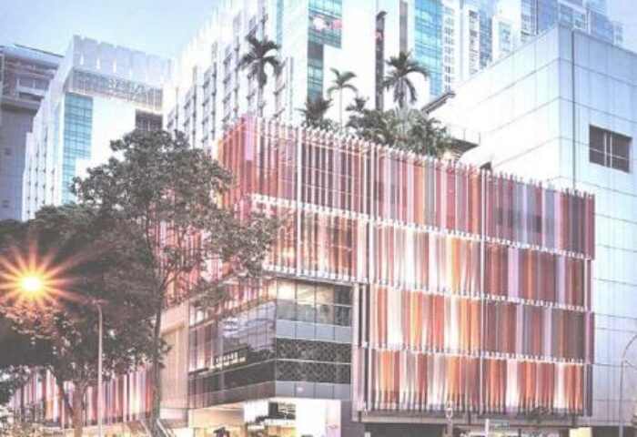 Amara Singapore hotel exterior. Gay-friendly hotel with modern architecture in Singapore, a great choice for gay travelers' accommodations.