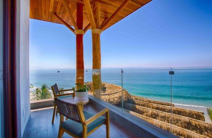 Armony Resort & Spa balcony view, all-inclusive adults-only gay-friendly hotel. Ocean view from MGallery resort, perfect for gay travel.