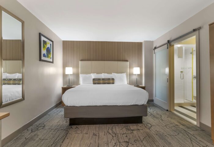 Best Western Red Coach Inn gay-friendly hotel room. King bed, ensuite bathroom with sliding door, modern decor. Ideal for gay men travel.