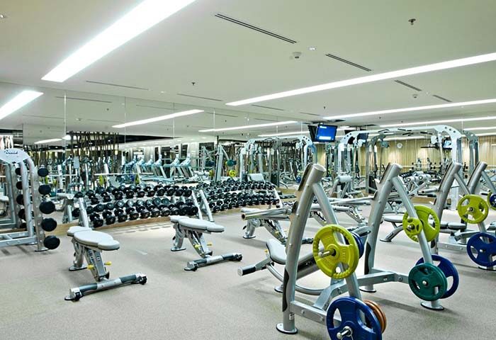 GTower Hotel's gym: A well-equipped fitness center at this gay-friendly hotel. Dumbbells, weight machines, and treadmills are available.