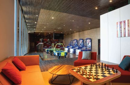 Grand Hyatt Playa Del Carmen Resort's game room. This gay-friendly hotel features air hockey, basketball arcade games, and chess.
