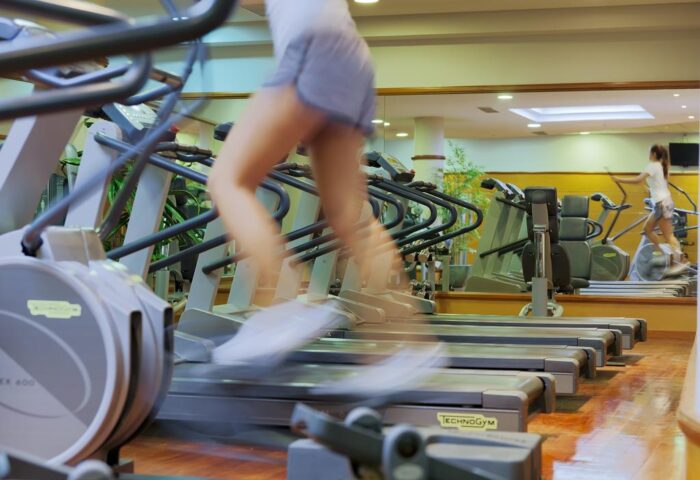 Gym at Gay-Friendly H10 Playa Meloneras Palace. Treadmills and other equipment for a great workout. Perfect for gay travelers' fitness needs.