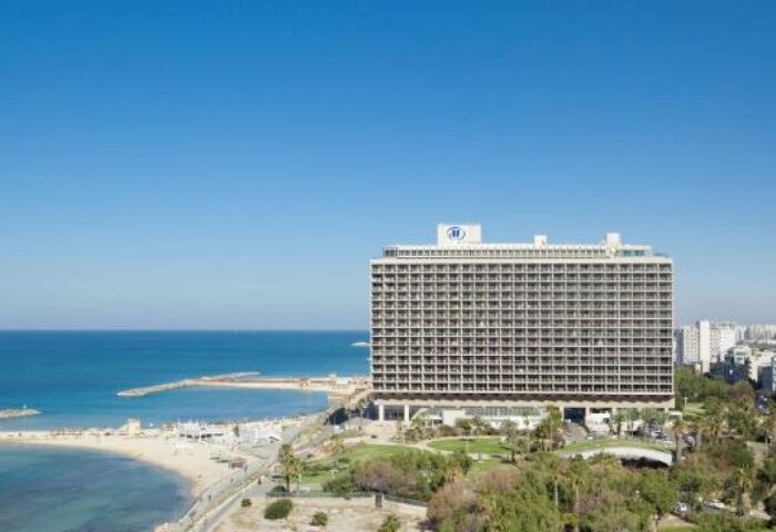 Gay-Friendly Hilton Tel Aviv hotel overview. Beachfront property with sea view, a popular choice for gay travelers visiting Tel Aviv, Israel.