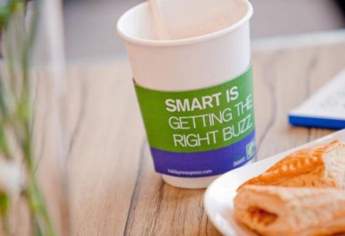 Holiday Inn Express Krabi Ao Nang Beach: Coffee and pastries on a table. Gay-friendly hotel breakfast. Smart is getting the right buzz.