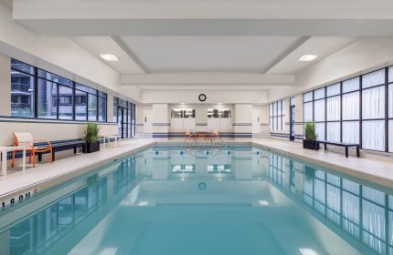 Indoor pool at the gay-friendly Holiday Inn Toronto Downtown Centre hotel. Relax in style during your Toronto visit.