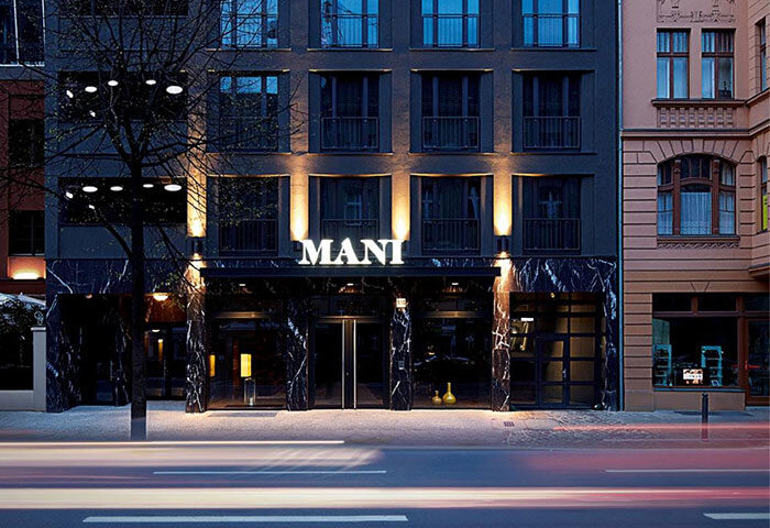 Hotel MANI by AMANO facade. This gay-friendly hotel features a modern design with marble accents. A great choice for gay travelers.