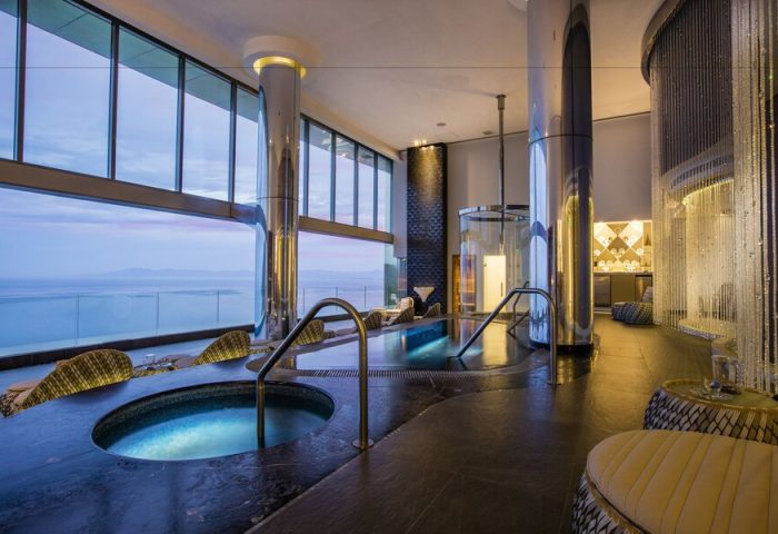 Hotel Mousai Cancun Adults Only All Inclusive gay-friendly hotel spa. Hot tub and ocean view. Luxury travel for gay men.