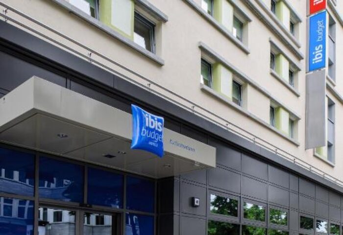 Ibis budget Berlin Kurfurstendamm hotel exterior. Gay-friendly budget hotel in Berlin, Germany. Facade of the Ibis budget hotel.