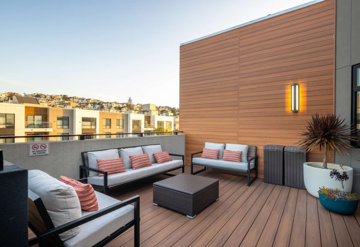 Infinity Hotel San Francisco, a Tapestry Collection by Hilton. Outdoor patio with stylish seating. A gay-friendly hotel choice.