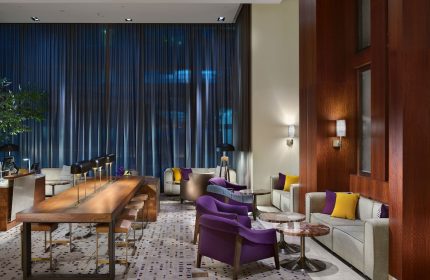 InterContinental San Francisco's stylish lounge area. A gay-friendly hotel with modern decor, perfect for LGBT travelers.
